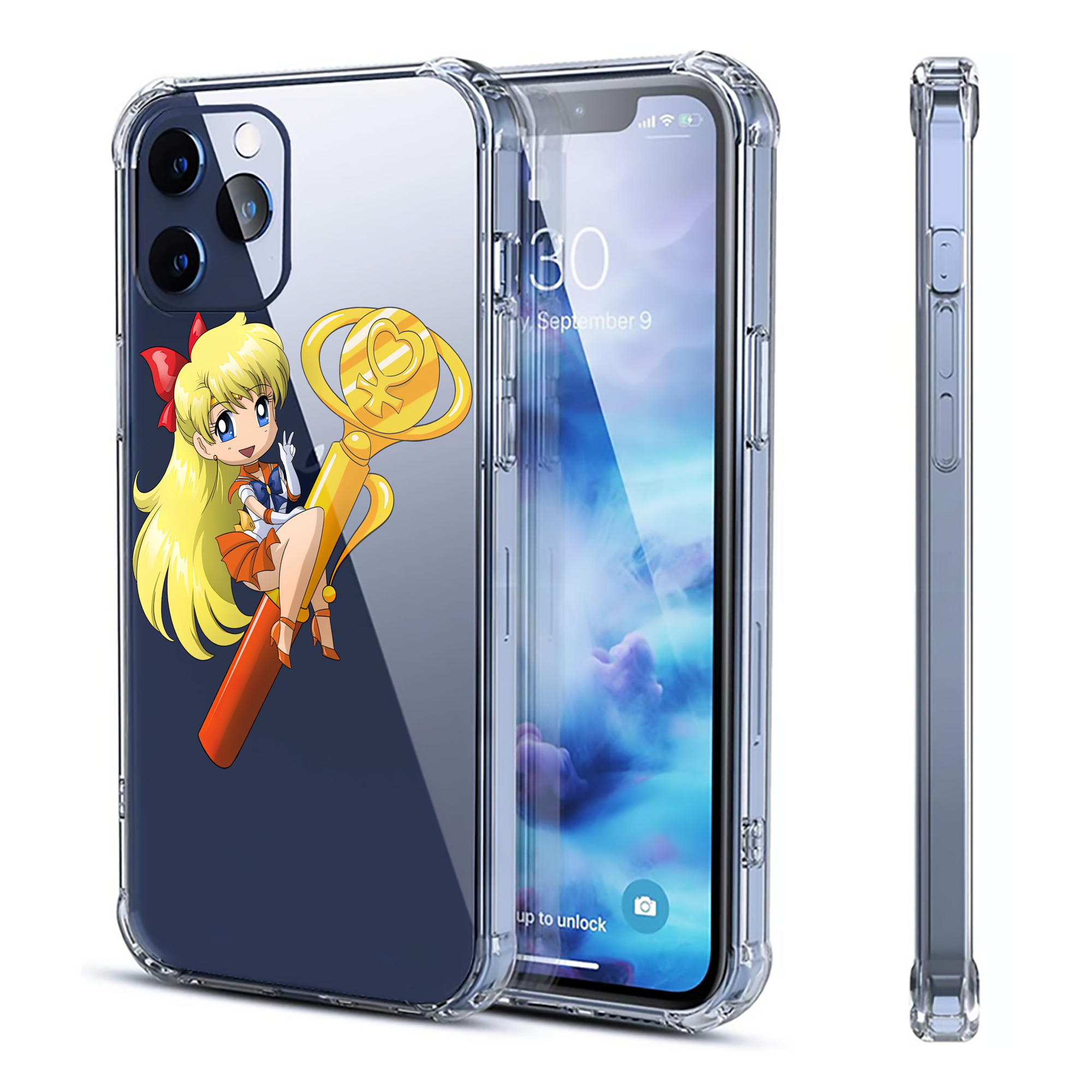 （画像用） 美少女戦士セーラームーン 愛野 美奈子 あいの みなこ Sailor Moon Aino Minako 【iPhone 12シリーズ対応】透明スマホケース（クリアソフトケース）